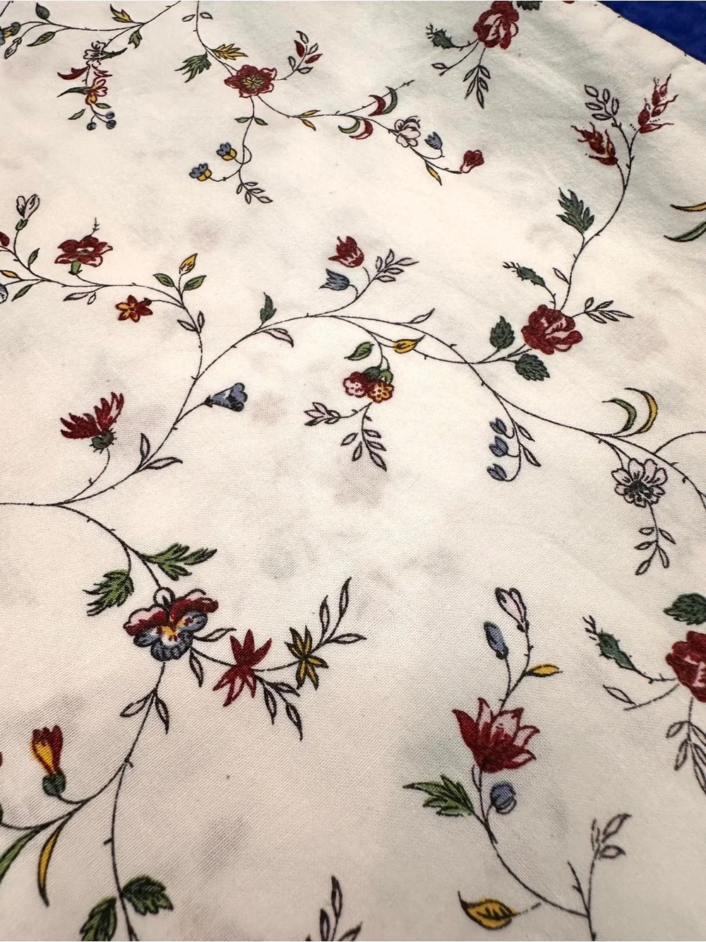 IKEA LJUSOGA Queen Duvet Cover 2 Pillowcases Set Red White Floral Cotton